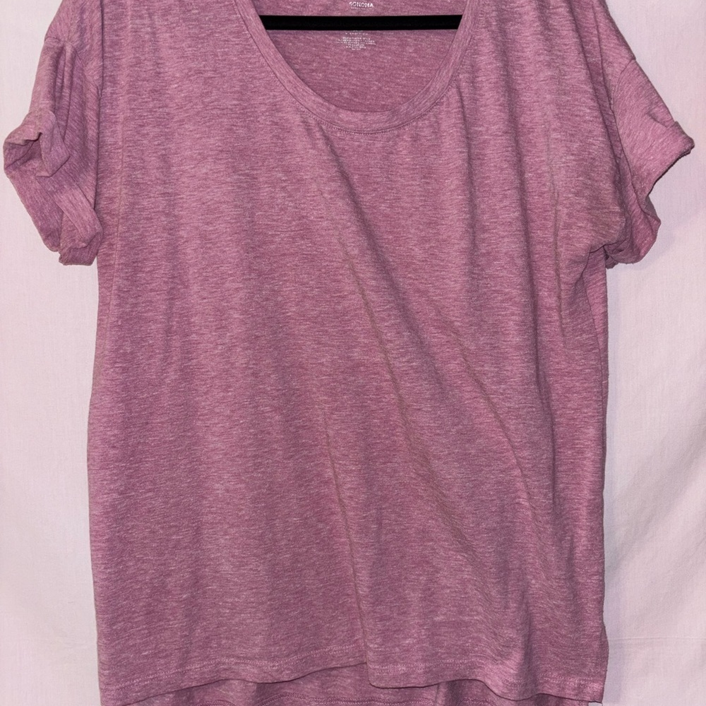 Gildan Women's Heathered Mauve Short Sleeve Tee